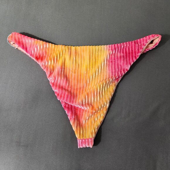 Anthropologie Dippin Daisys Bikini Bottom Women's XL Rainbow Ribbed Swim - Picture 2 of 6